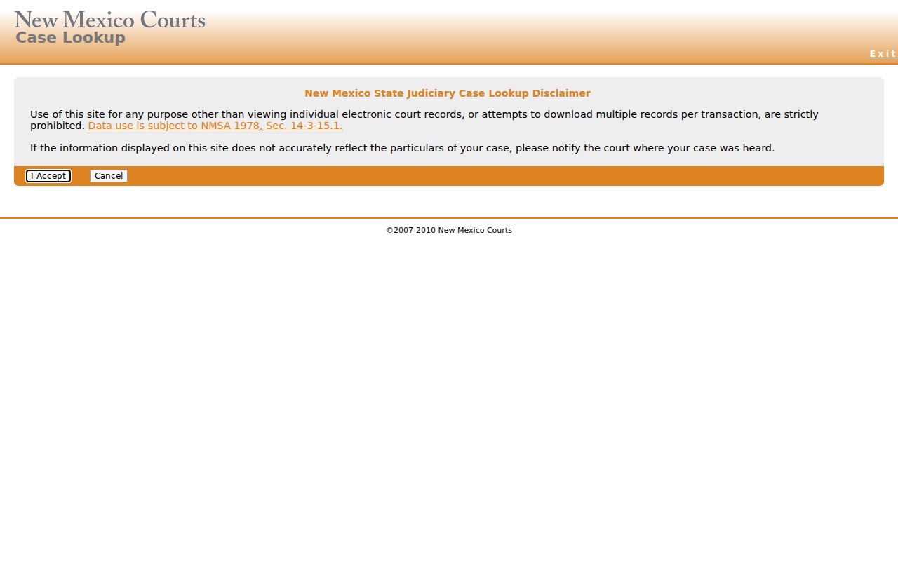 McKinley County docket search in New Mexico Case Lookup